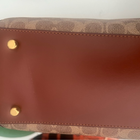 Coach Leather & Canvas Signature Satchel (includes the shoulder strap) - Picture 13 of 14